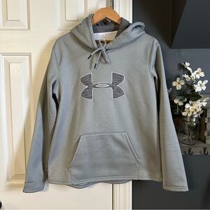 Women’s Under Armour Light Gray Big Logo UA Storm1 Cold Gear Hoodie
